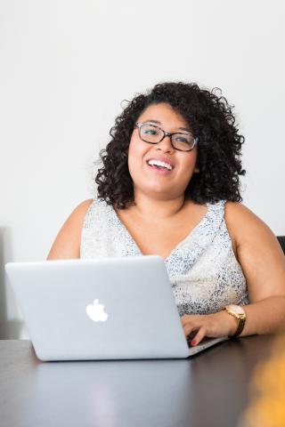 woman at computer