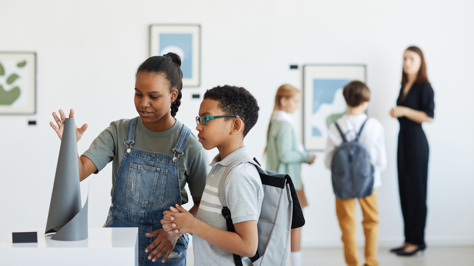 family at museum