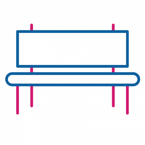 Park bench icon