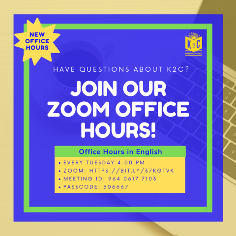 K2C Zoom Office Hours in English