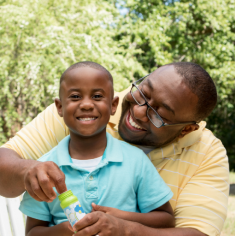 dad and son