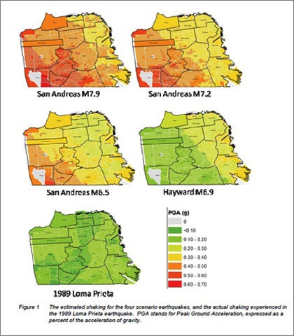 San Francisco Earthquake instensity map