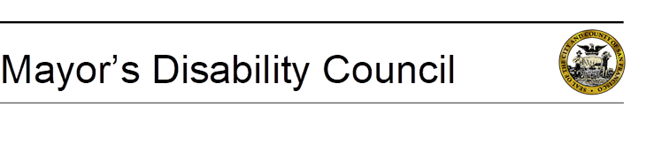 Mayor's Disability Council with logo