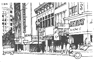 drawing of commercial area