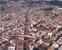 Market Street is no longer bisected by the Central Freeway and is the dominant street in the Plan Area