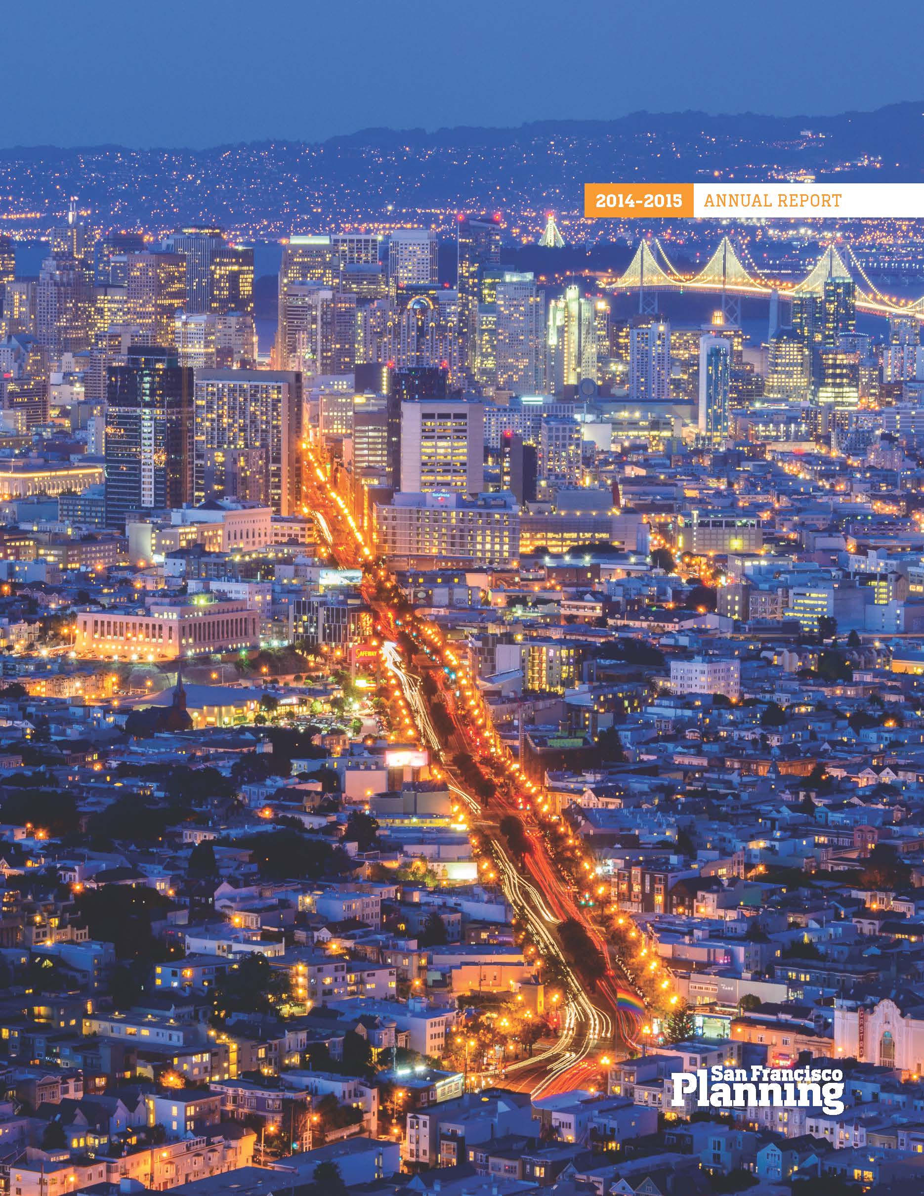 Cover Image of Market Street in the Evening for Planning's Annual Report