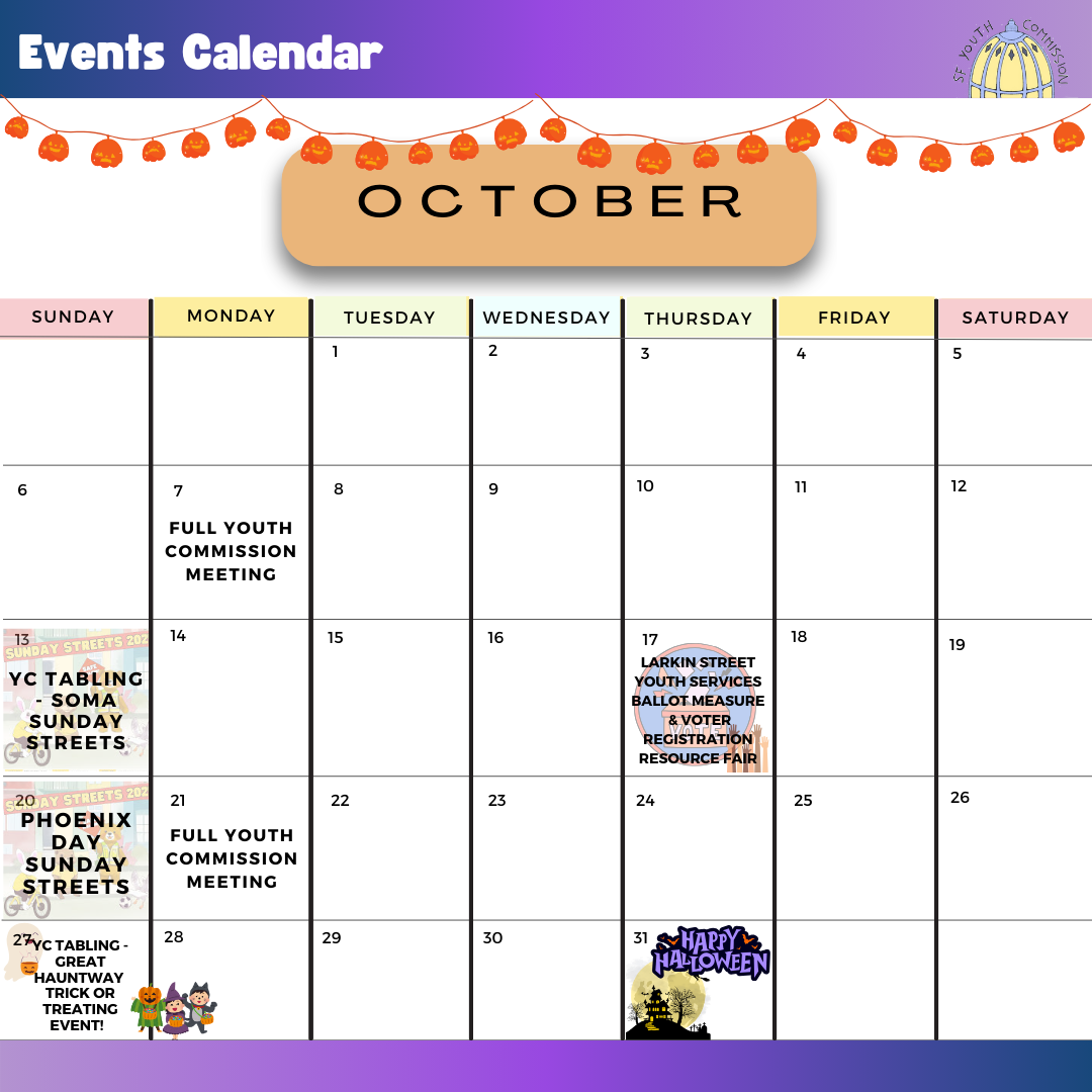 24-25 Events Calendar - October